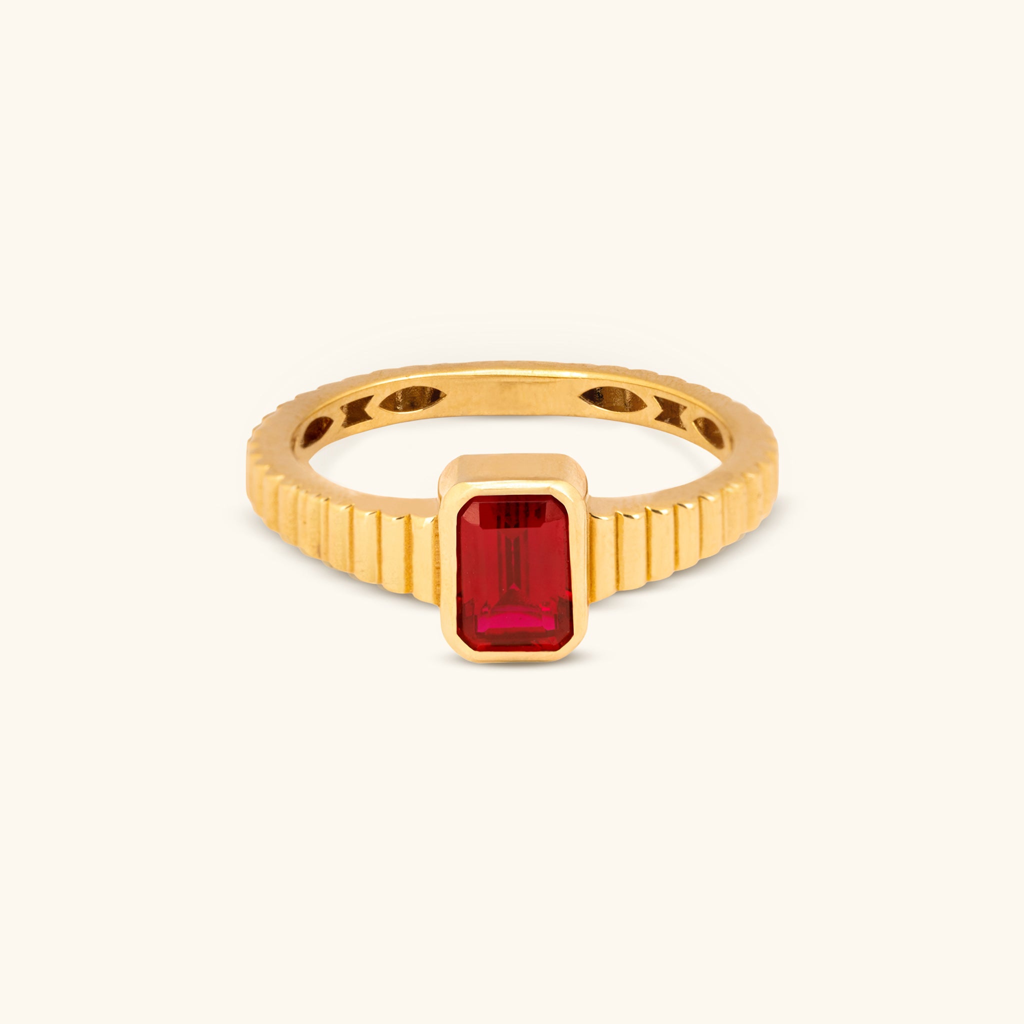The Baguette Signet Ruby