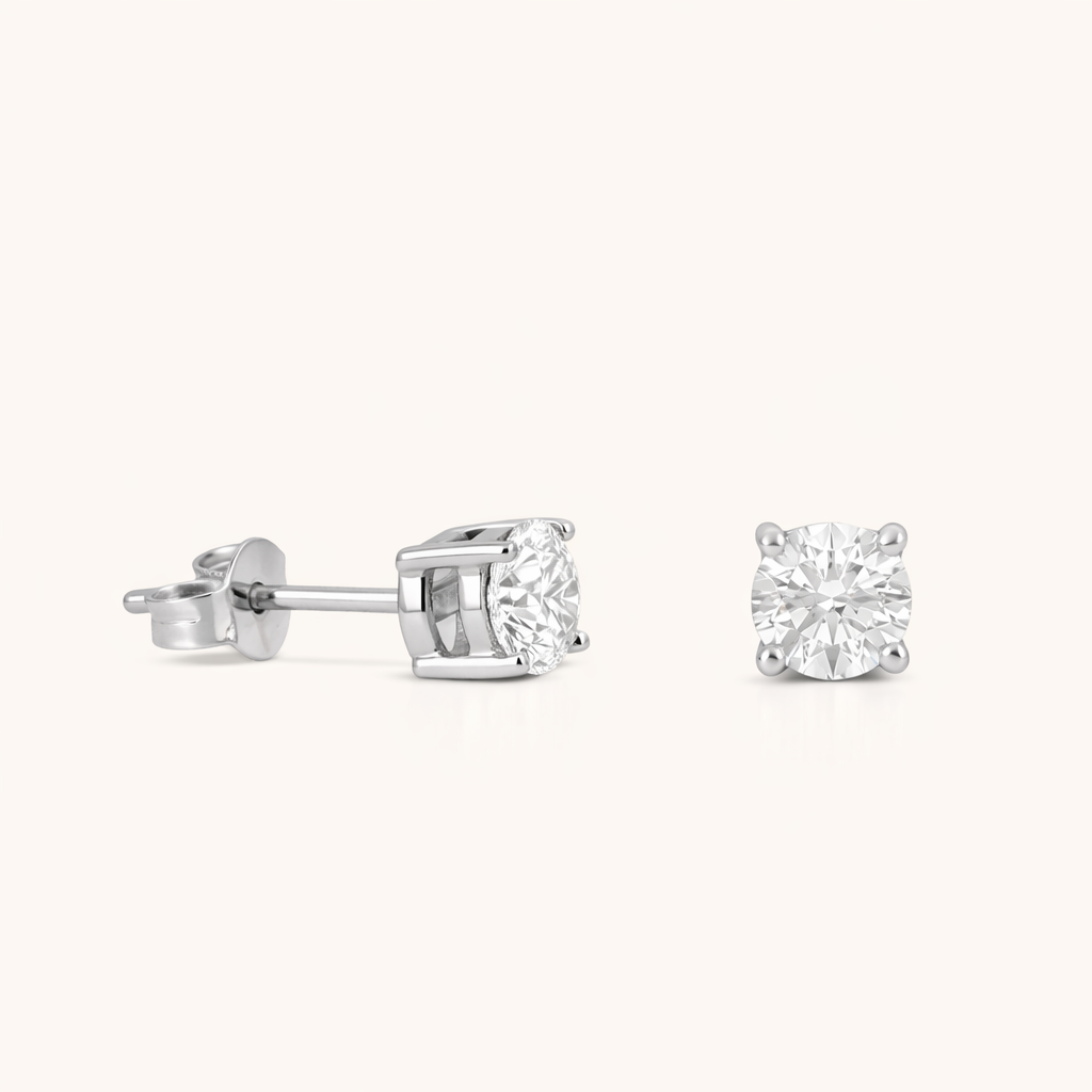 The Diamond Studs (18K White Gold)