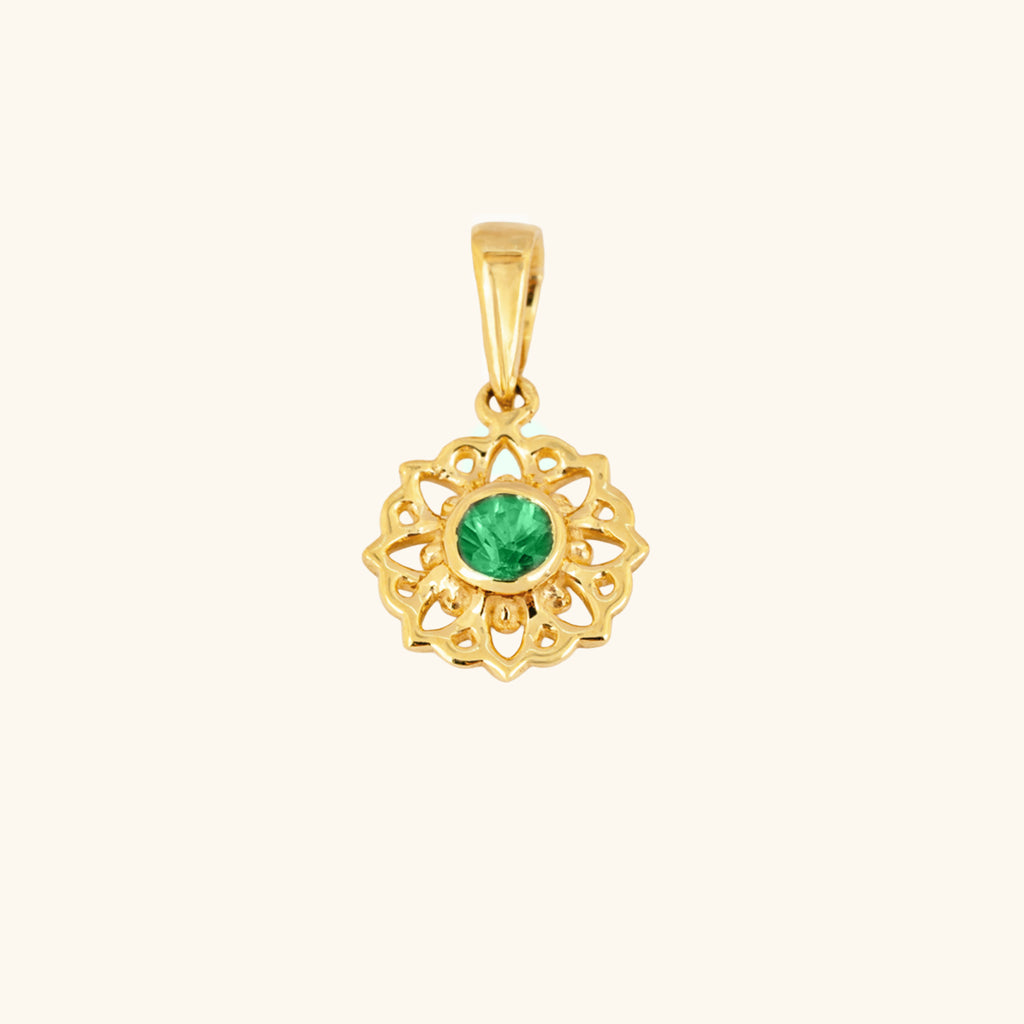 The Dahlia Emerald Pendant