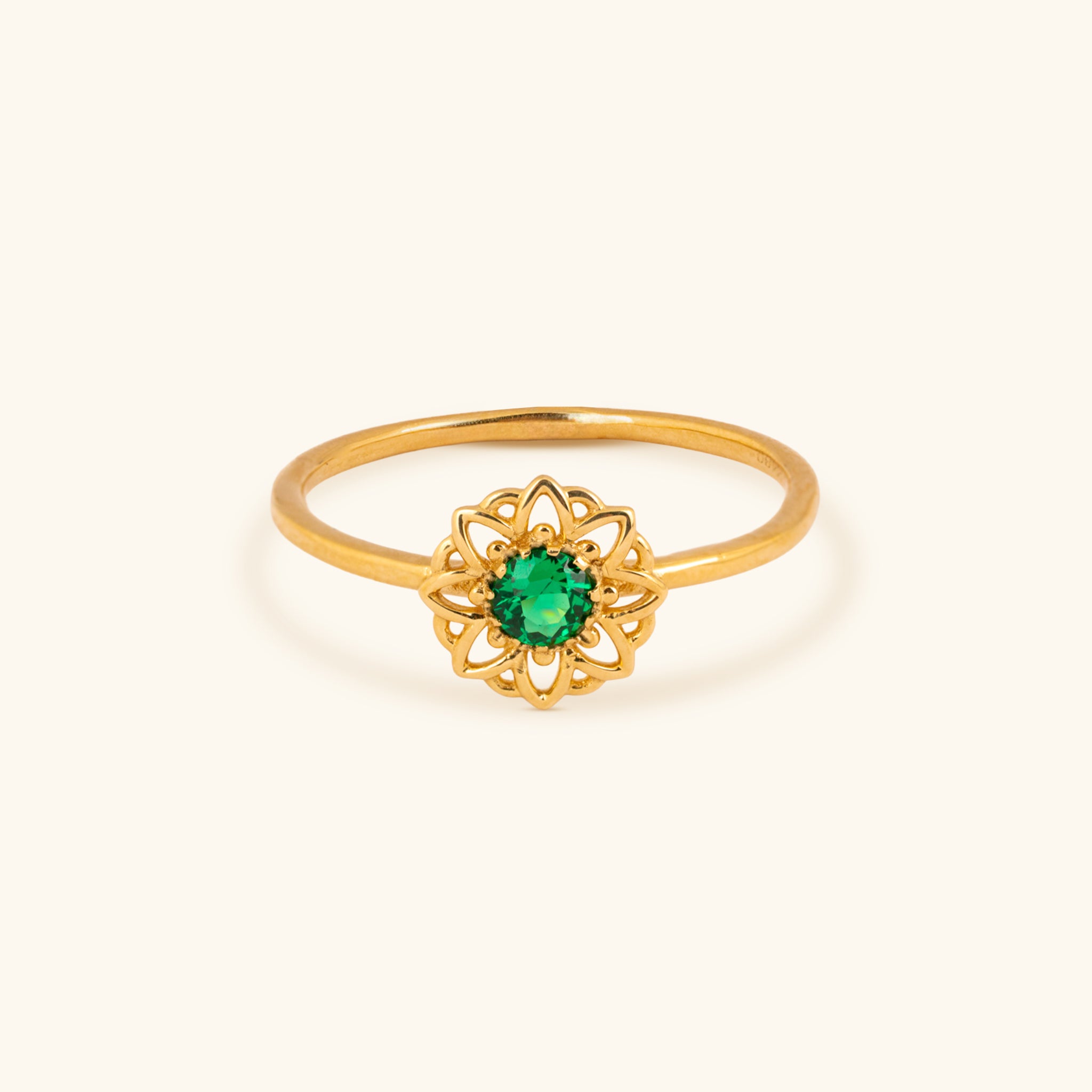 The Dahlia Emerald Ring