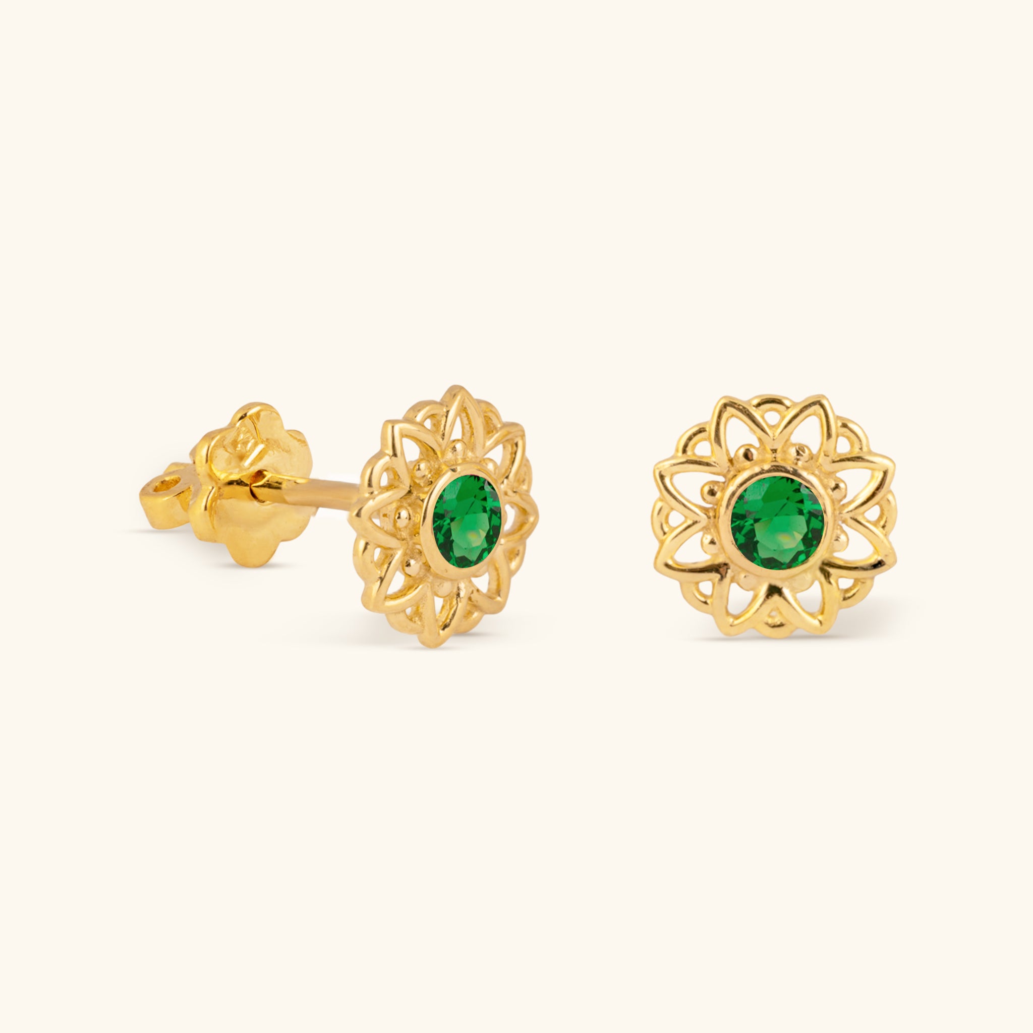 The Dahlia Emerald Earrings
