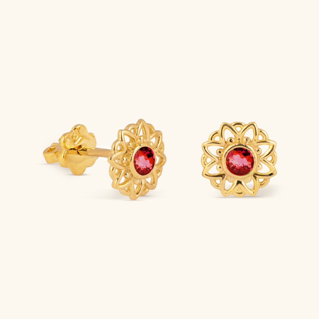 The Dahlia Ruby Earrings