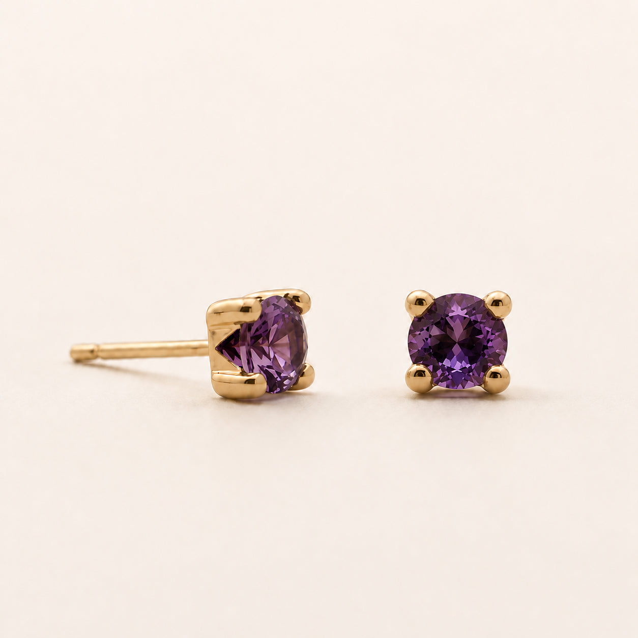The Amethyst Gemstone Studs