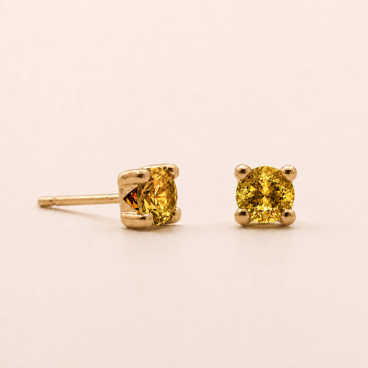 The Citrine Gemstone Studs
