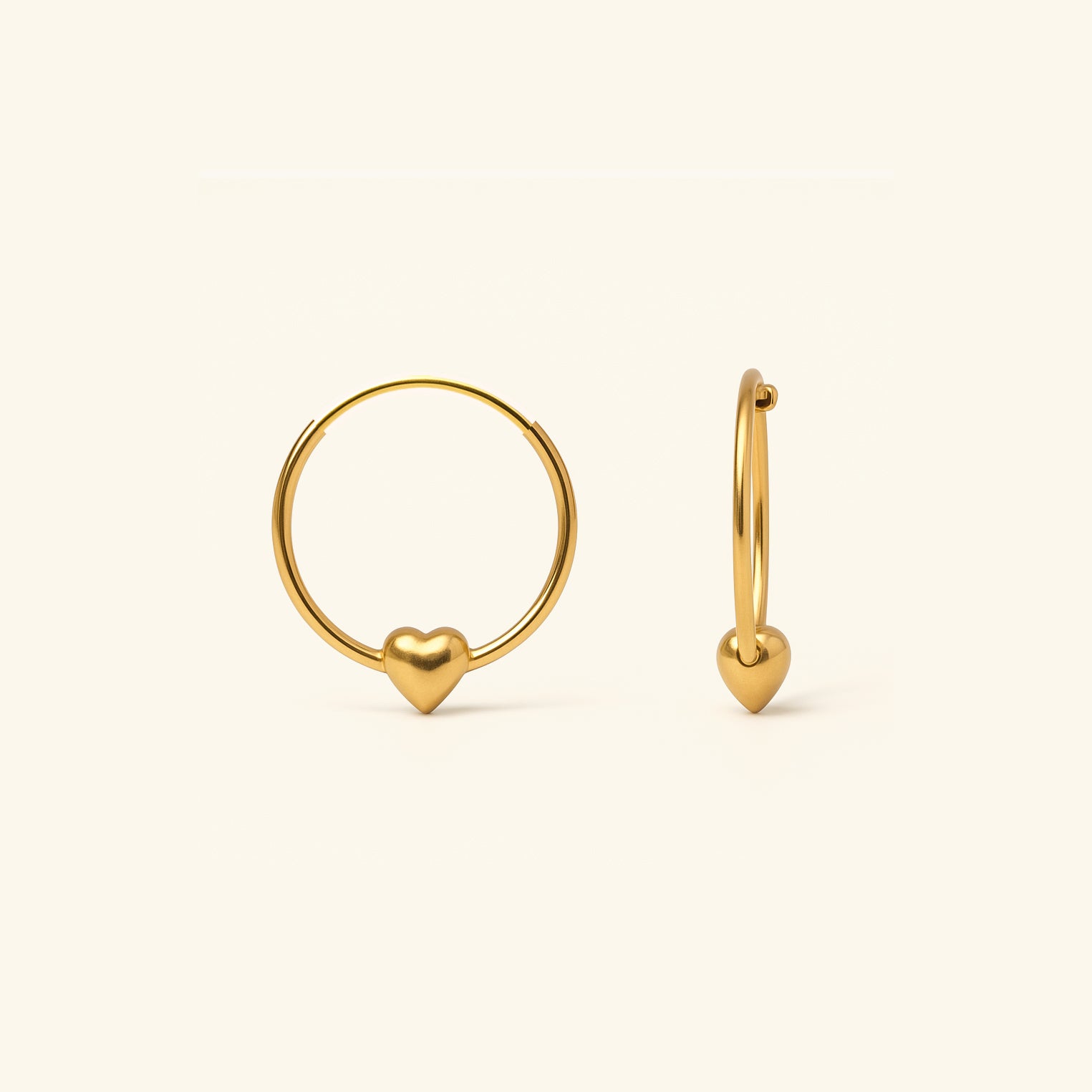 The Heart Charm Hoop