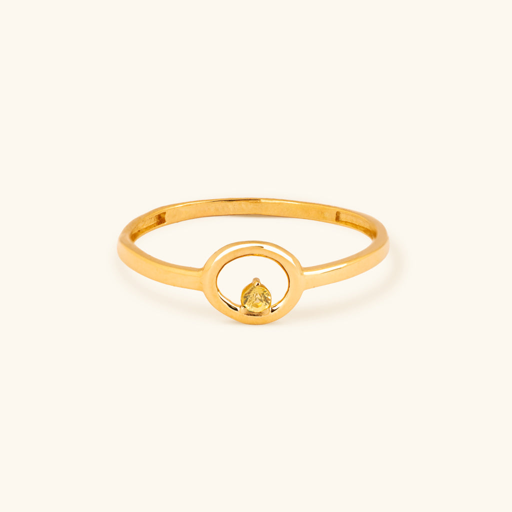 The Halo Citrine Ring