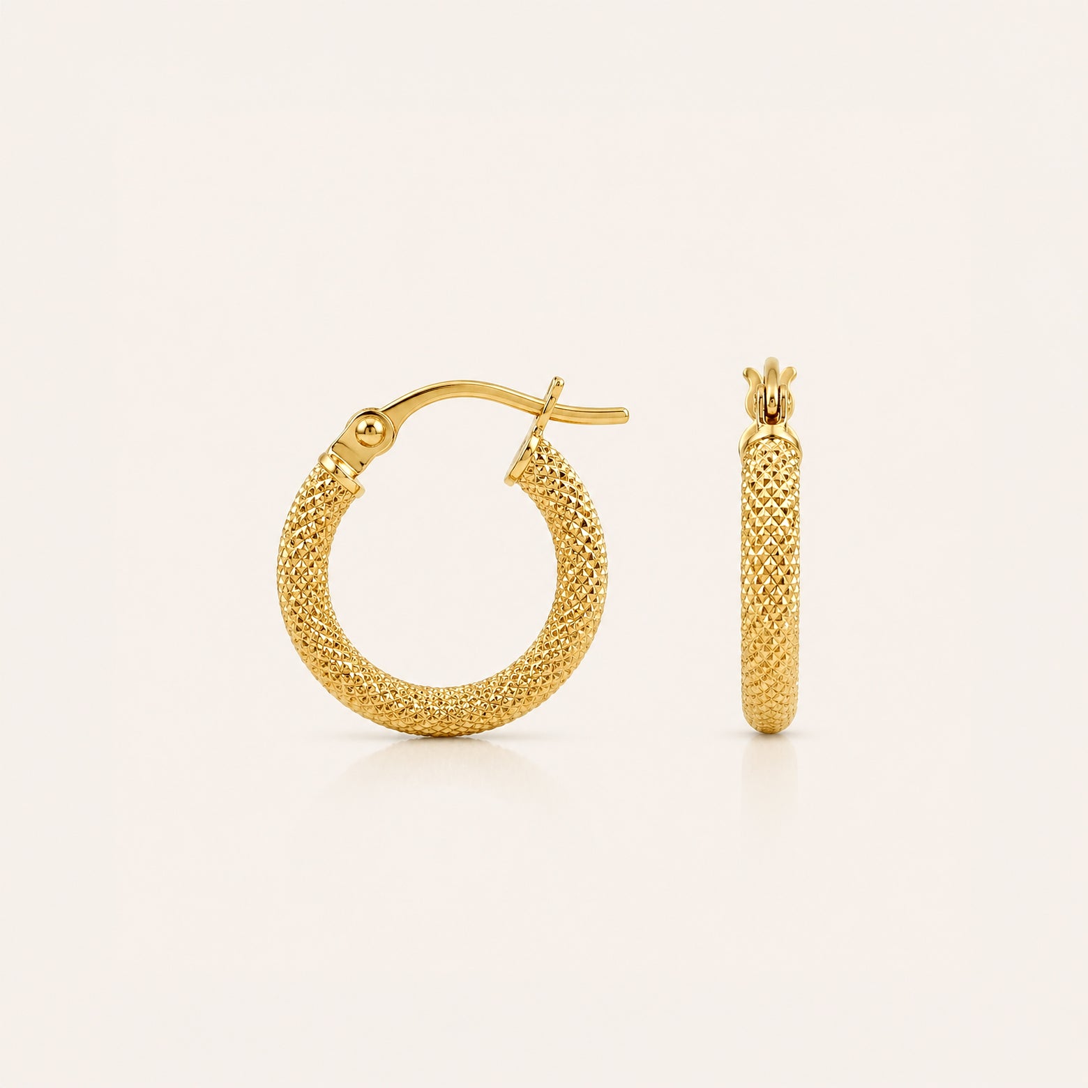 The Petit Textured Hoops