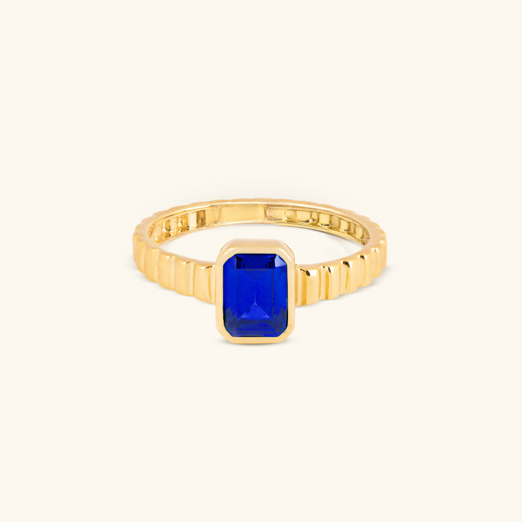 The Baguette Signet Sapphire