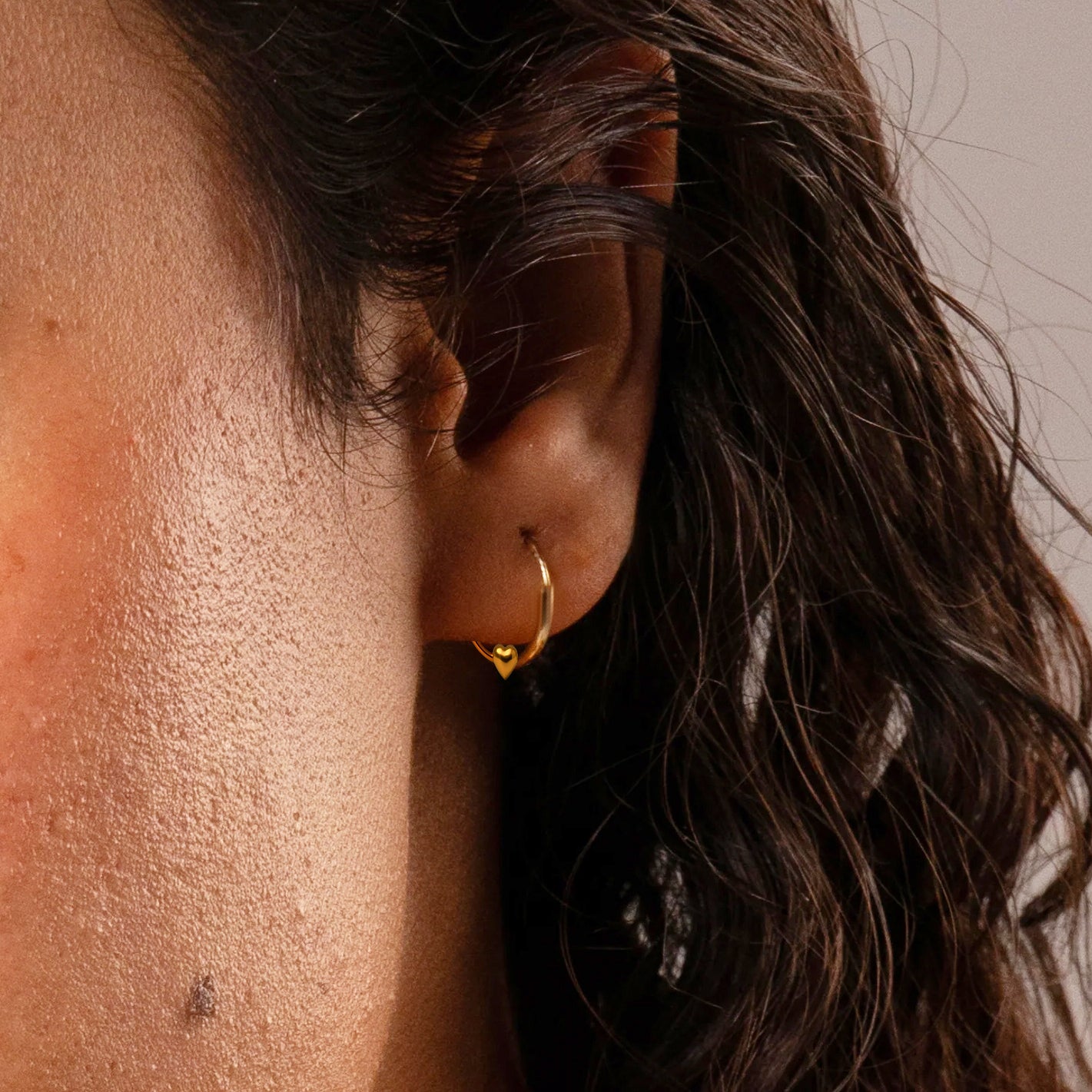 The Heart Charm Hoop