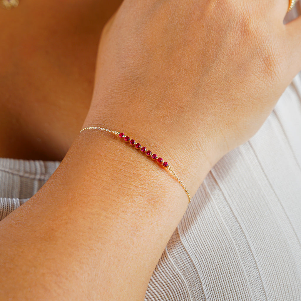 The Celestial Ruby Bracelet