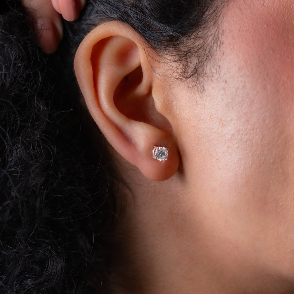 The Diamond Studs (18K White Gold)