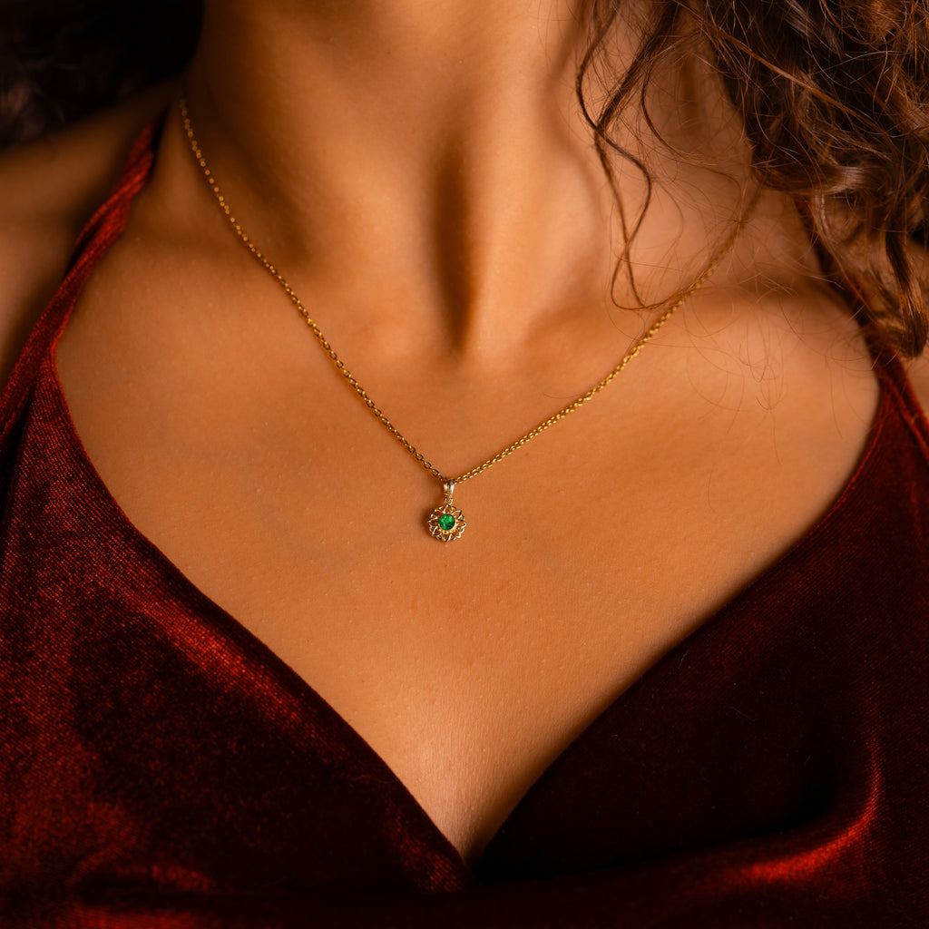 The Dahlia Emerald Pendant