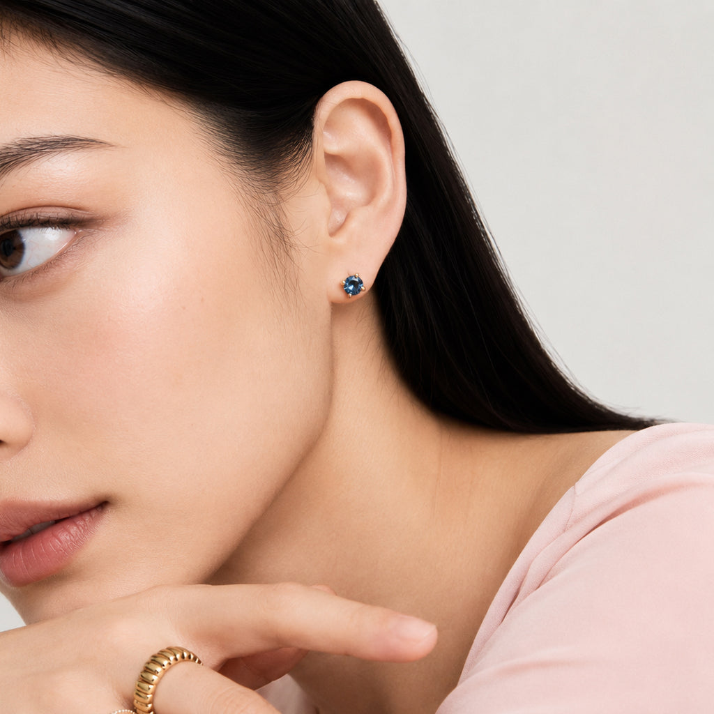 The Aquamarine Gemstone Studs