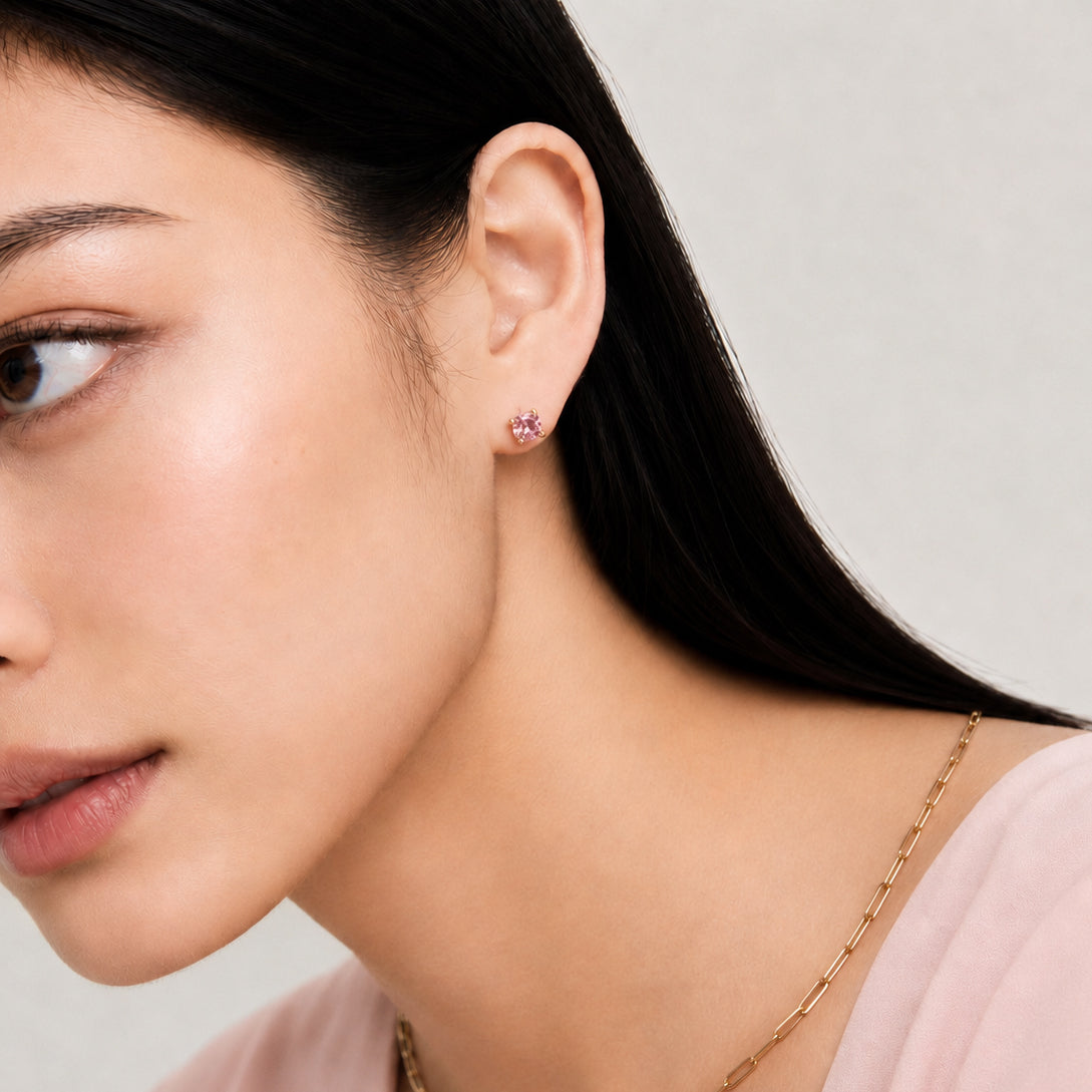 The Pink Gemstone Studs