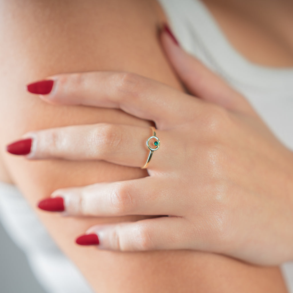 The Halo Emerald Ring