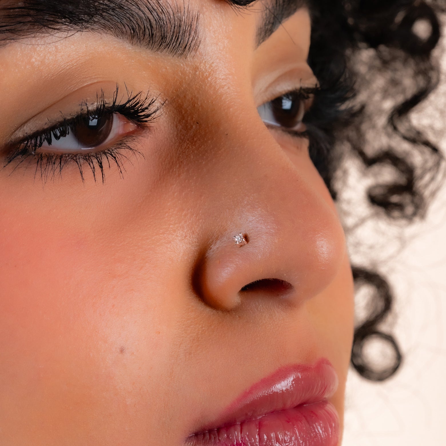 The Petit Diamond Nose Stud (18K White Gold)