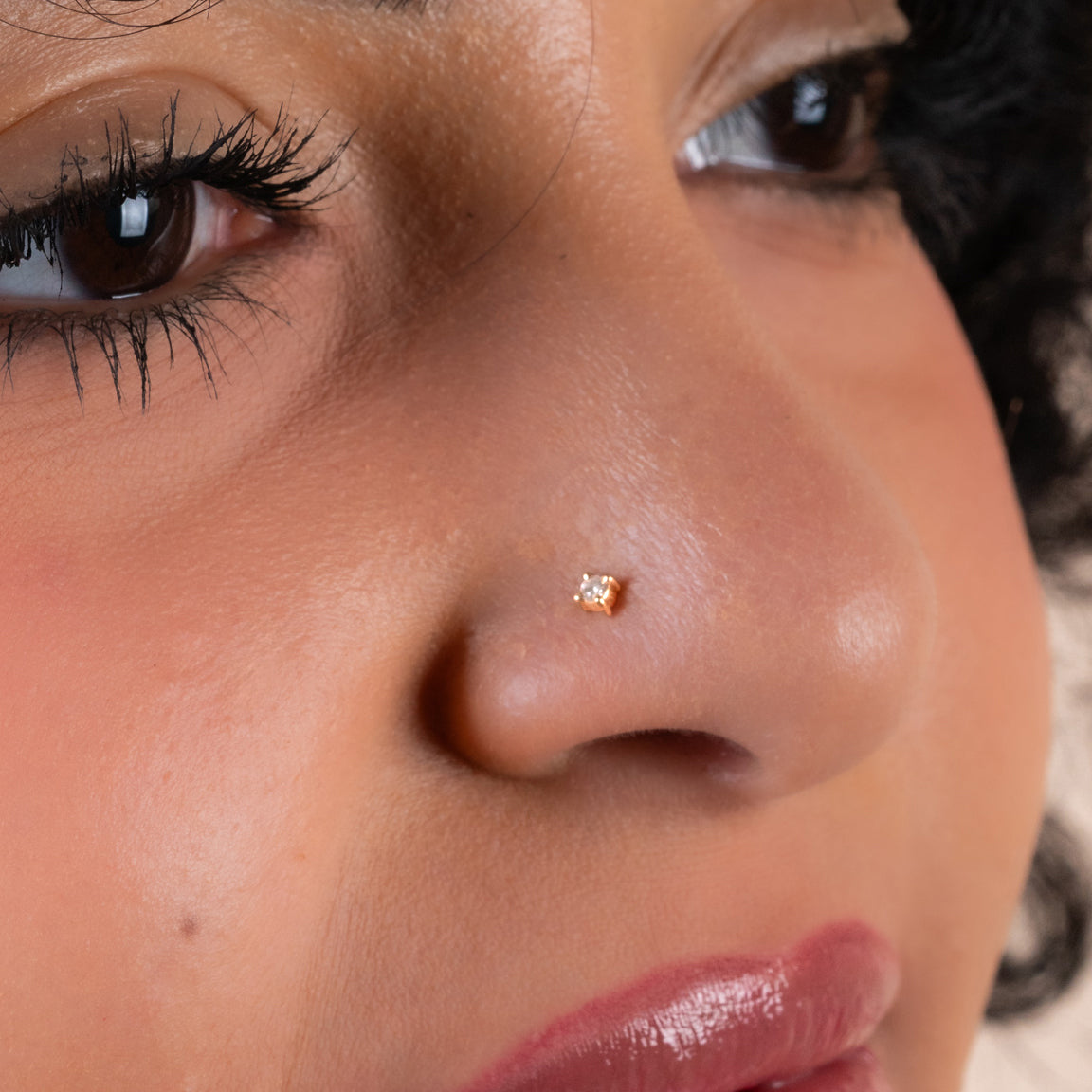 The Petit Diamond Nose Stud (18K Yellow Gold)