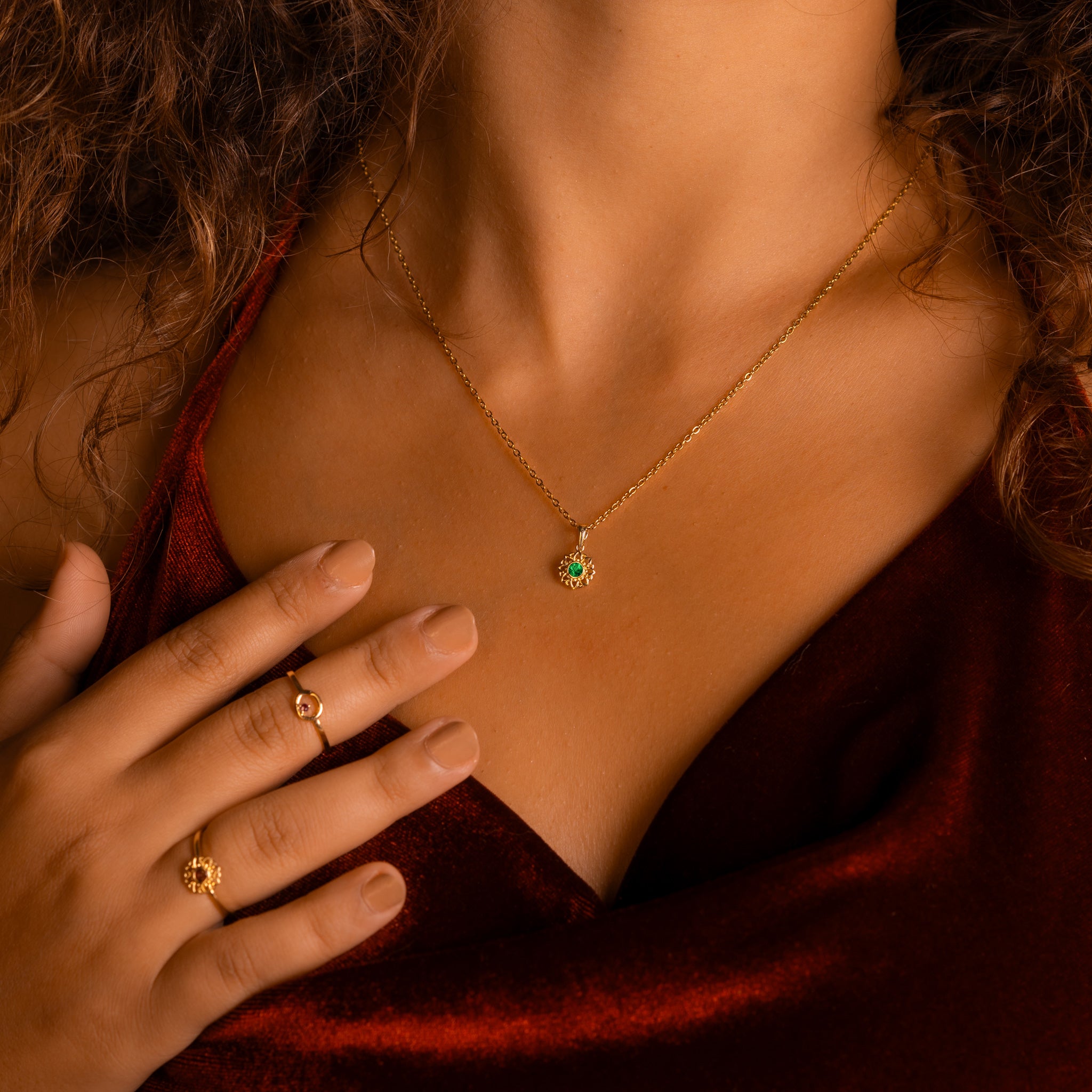 The Dahlia Emerald Pendant