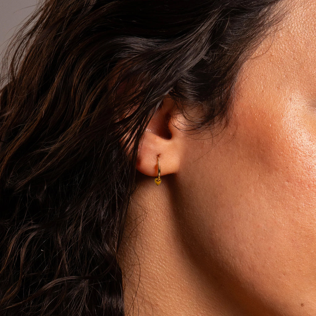 The Heart Charm Hoop