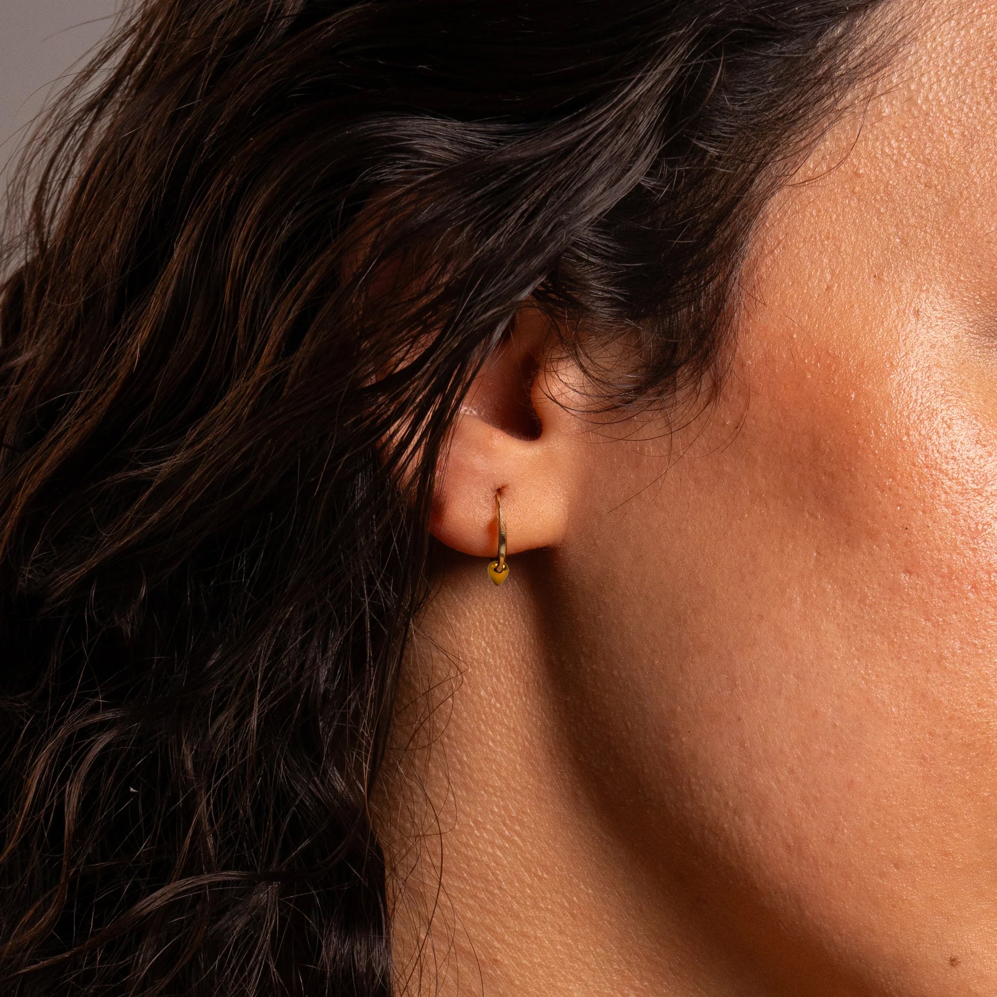 The Heart Charm Hoop