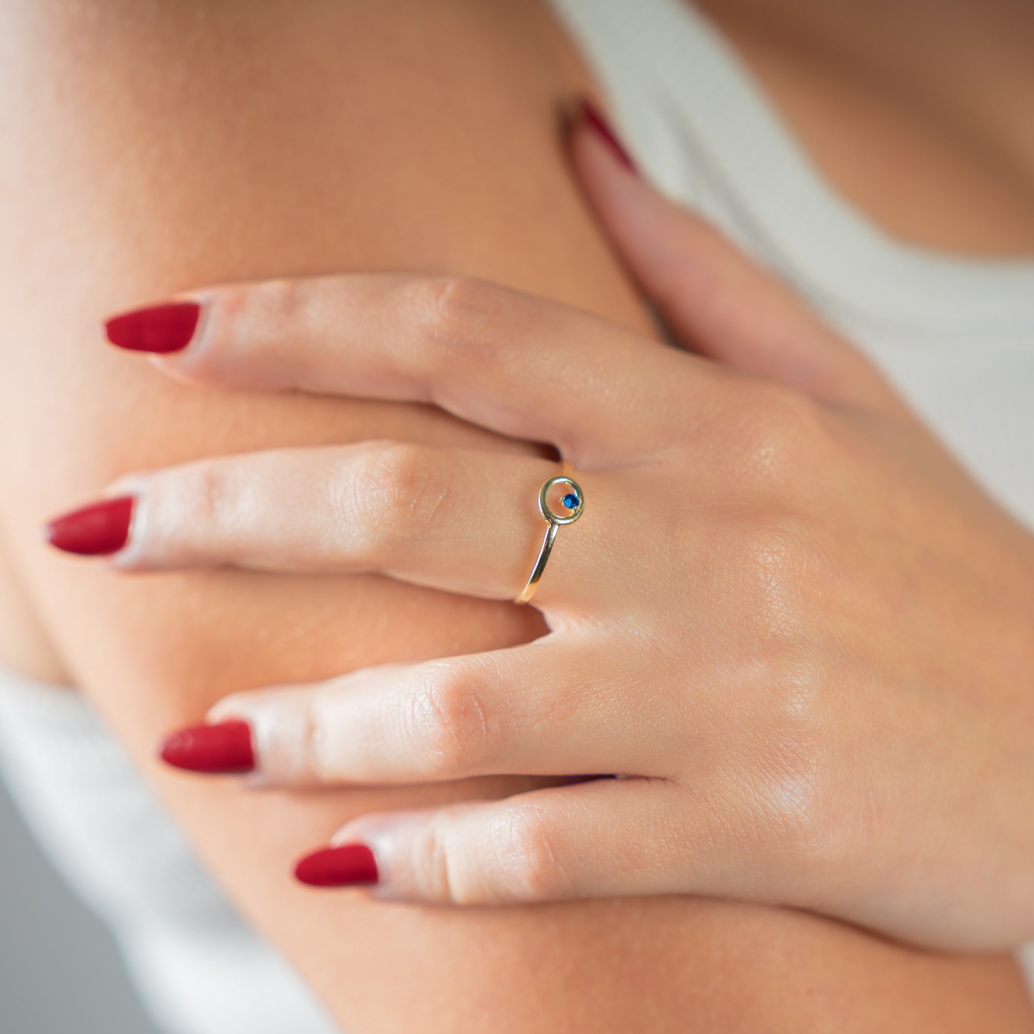 The Halo Sapphire Ring