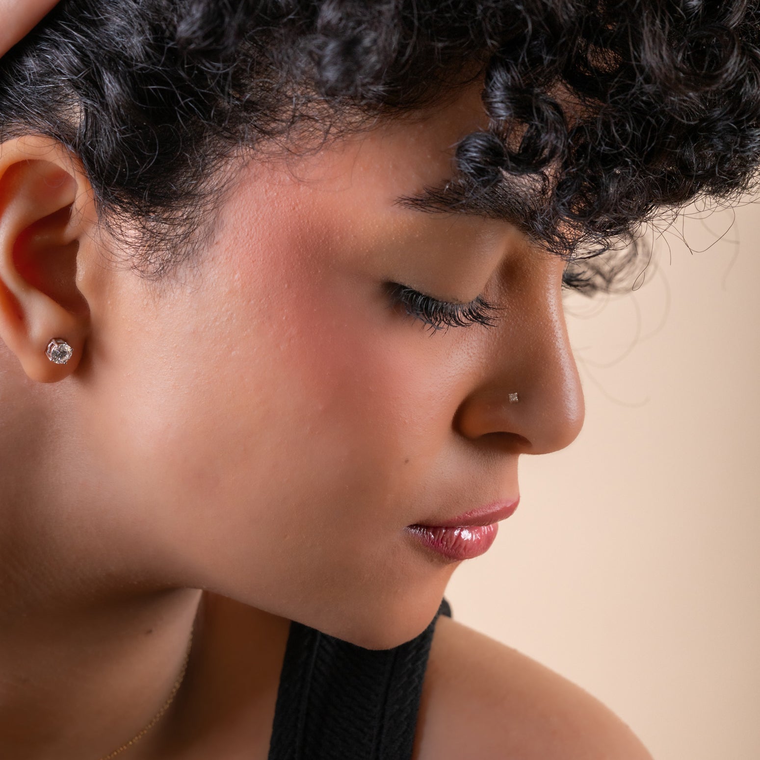 The Petit Diamond Nose Stud (18K White Gold)