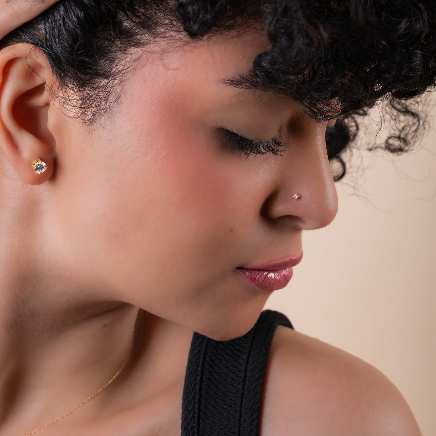 The Petit Diamond Nose Stud (18K Yellow Gold)