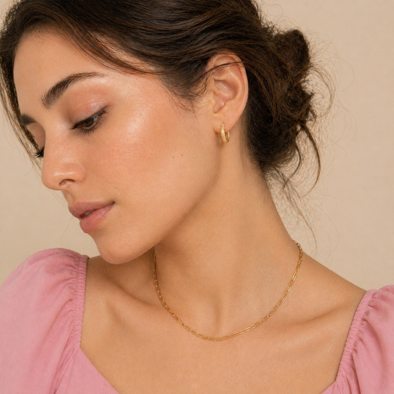 The Petit Textured Hoops