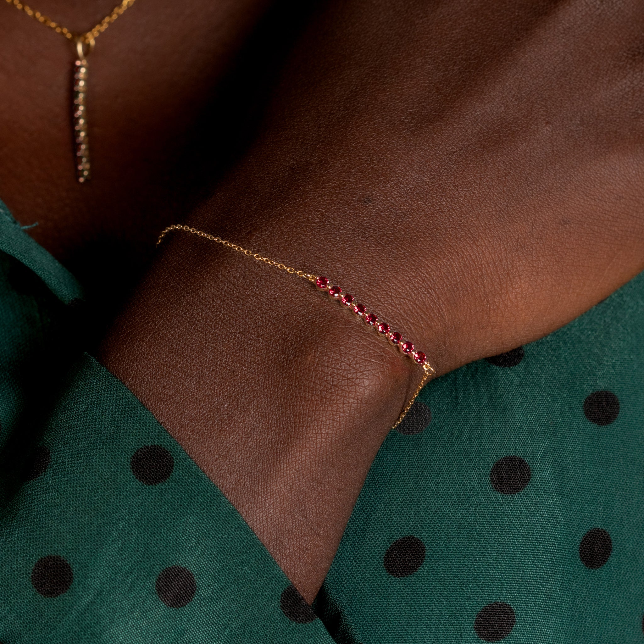 The Celestial Ruby Bracelet