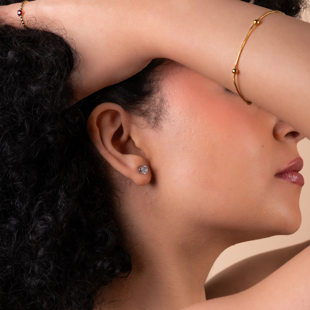 The Diamond Studs (18K White Gold)