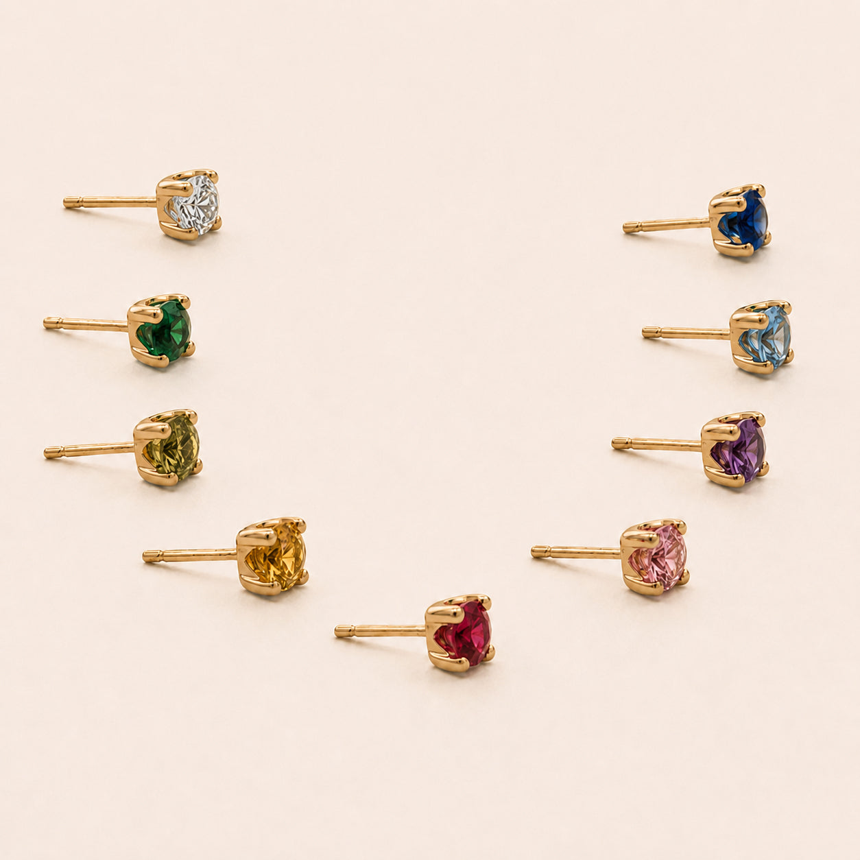 The White Sapphire Gemstone Studs