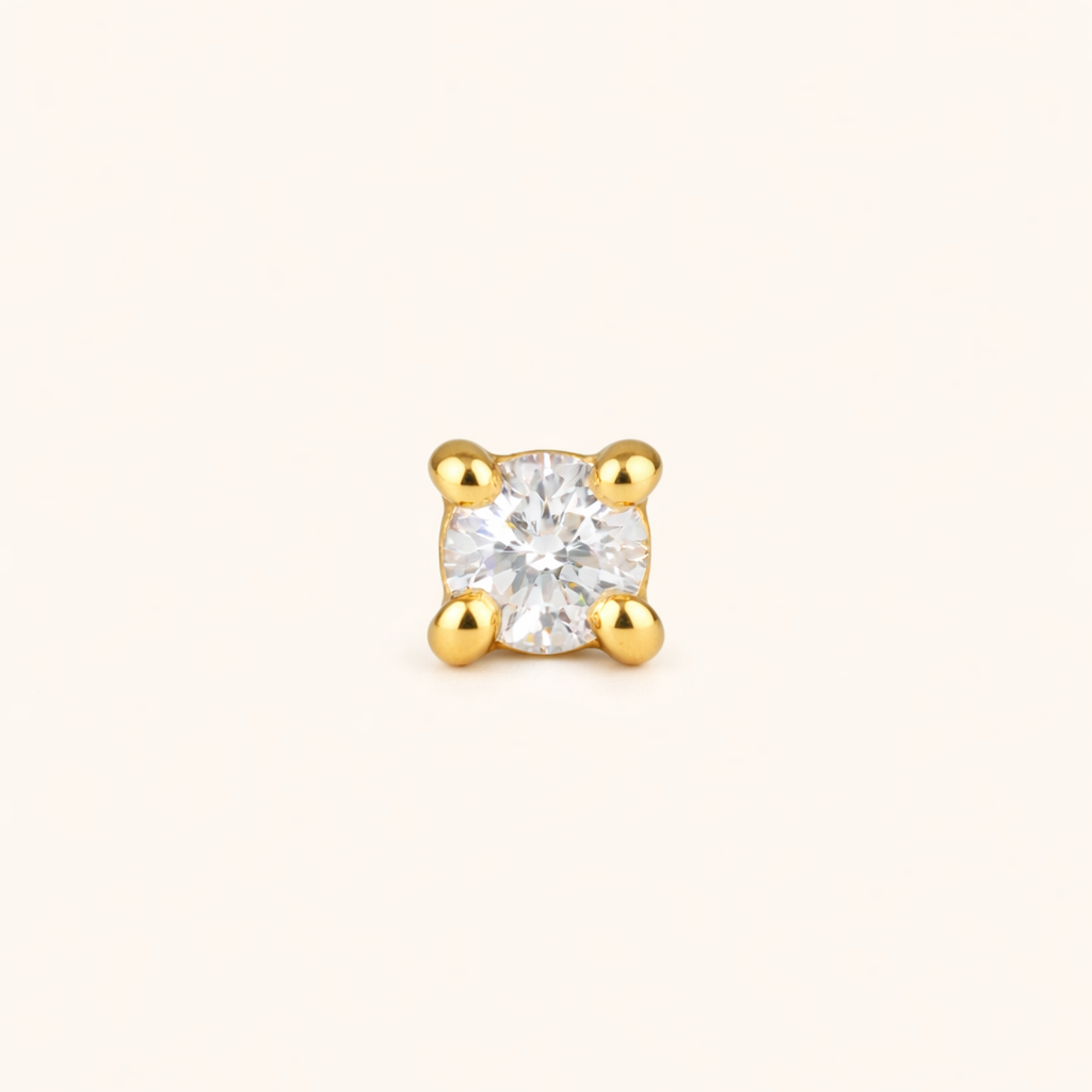 The Petit Diamond Nose Stud (18K Yellow Gold)
