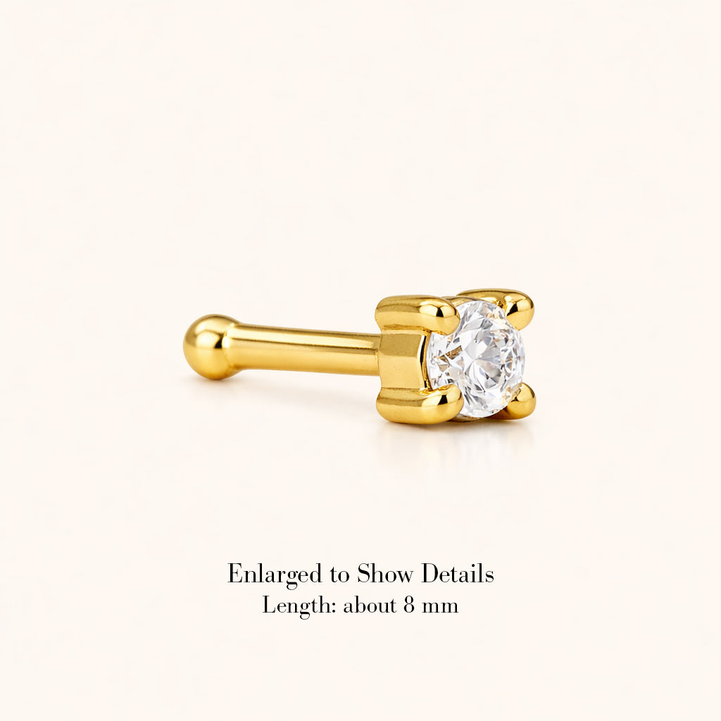 The Petit Diamond Nose Stud (18K Yellow Gold)