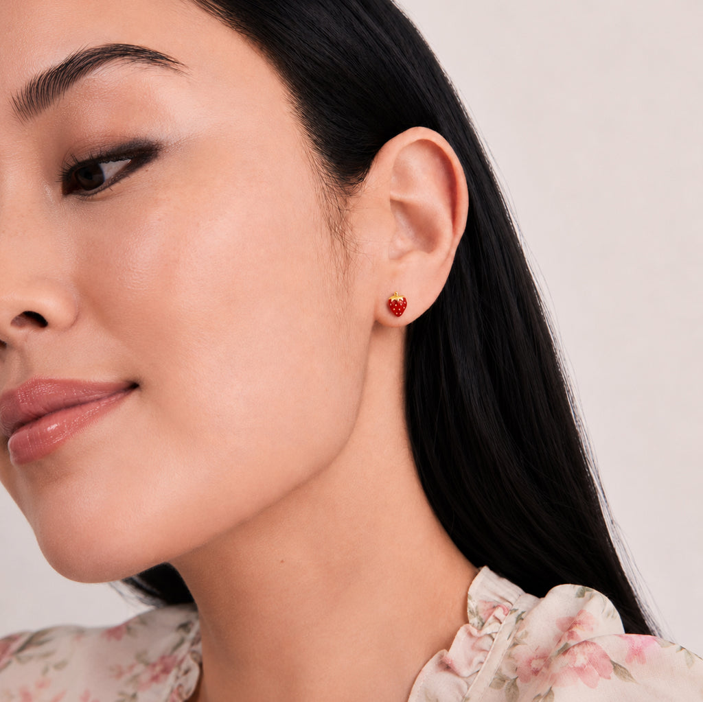 The Petit Strawberry Studs