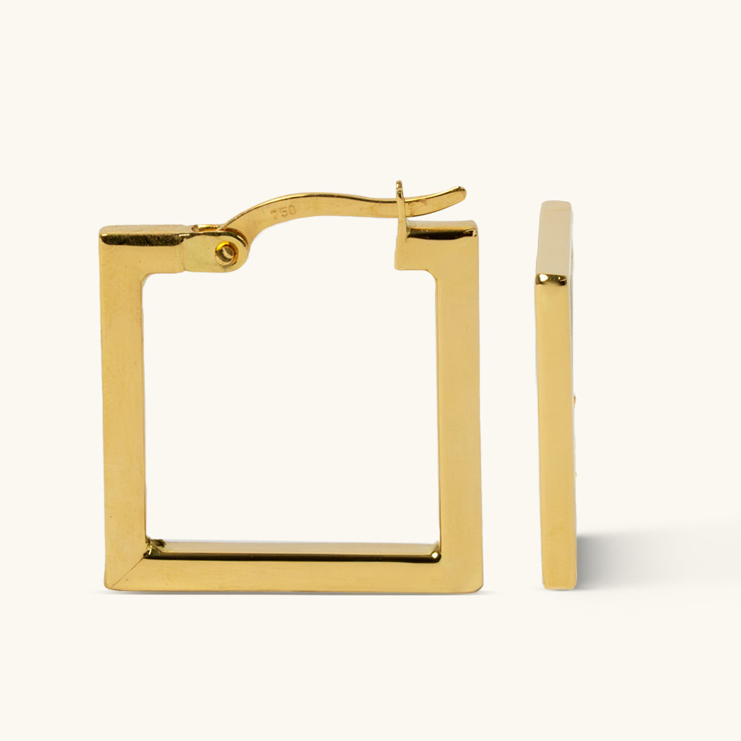 The Polished Square Hoop