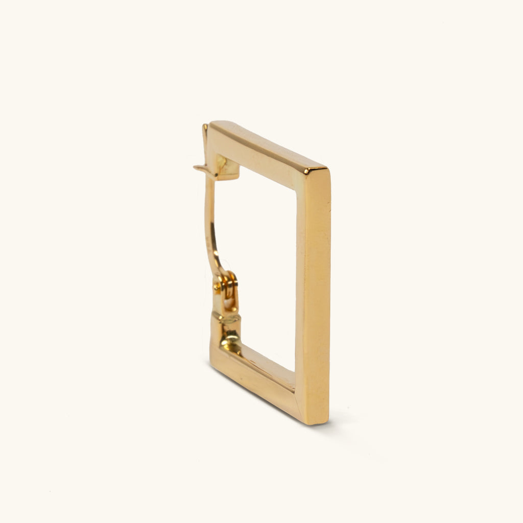 The Polished Square Hoop