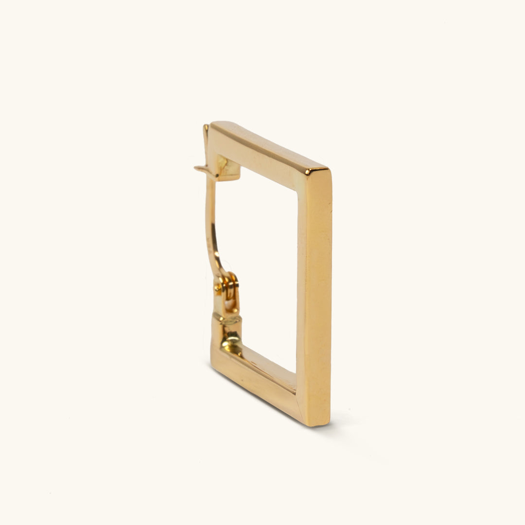 The Polished Square Hoop