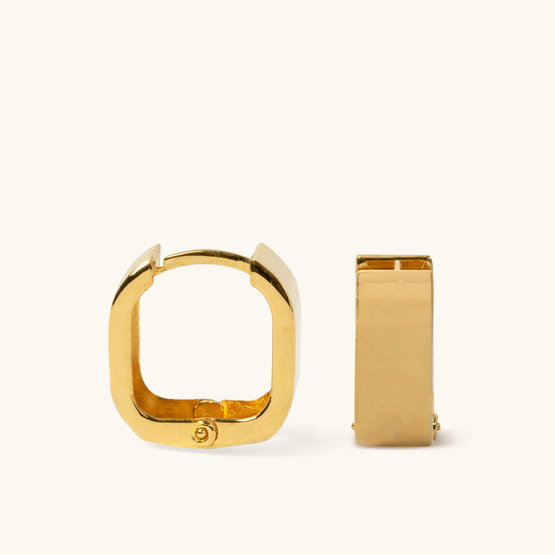 The Rounded Square Huggie